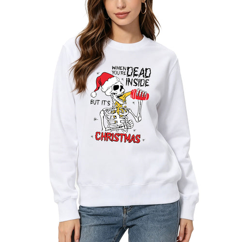 "When You're Dead Inside" Graphic Hoodie | Cotton Blend