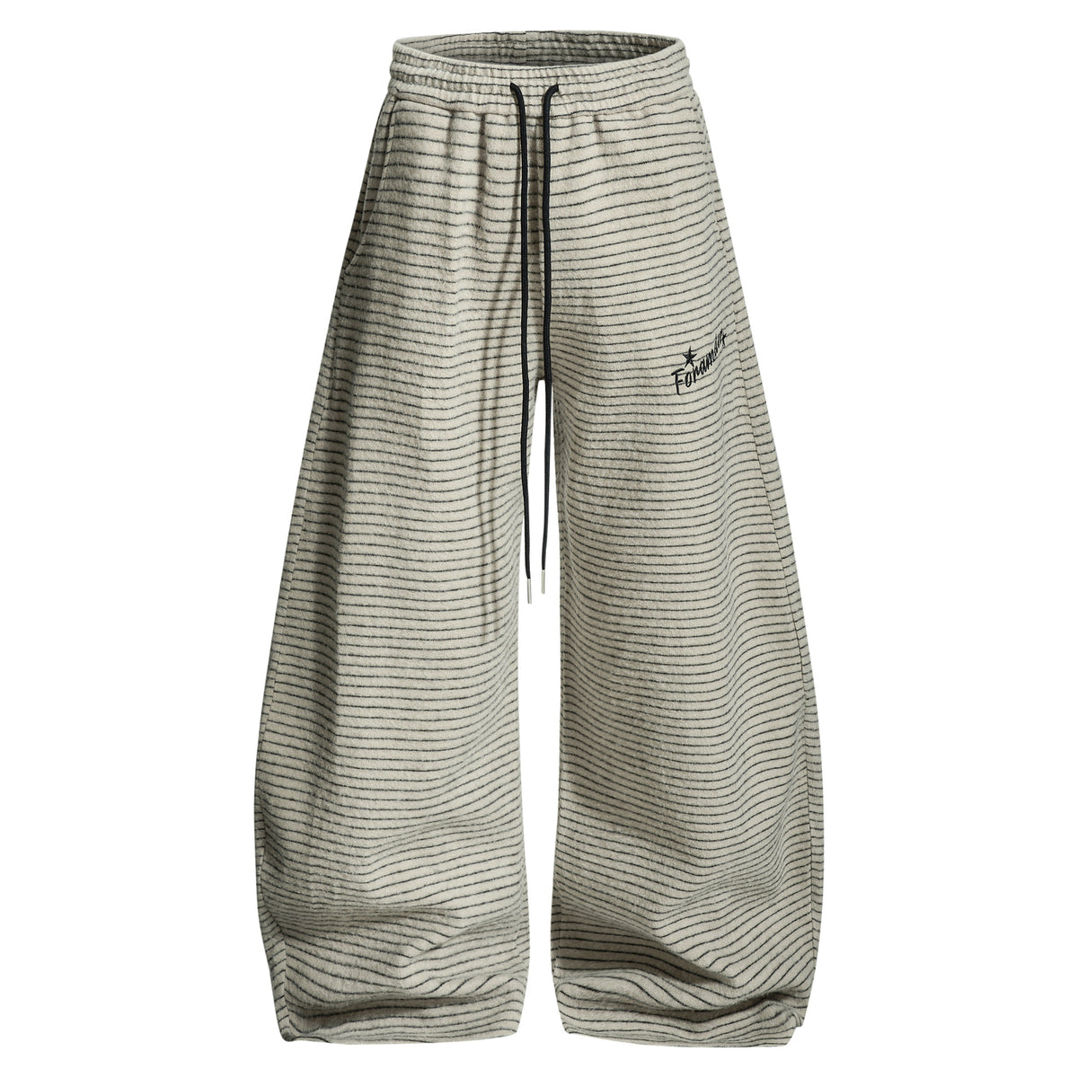 Women's & Men's Striped Wide Leg Pants | High Waist, Slight Stretch