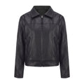 Women's PU Lapel Collar Zip Jacket | Black, Coffee, Camel