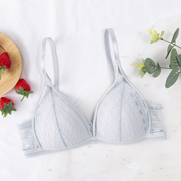 Women's Floral Lace Deep V Bralette | Wire-Free Push-Up, 8 Colors