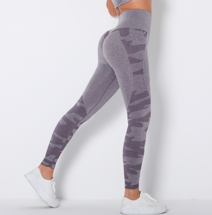 Women's Camo Seamless Yoga Leggings | High Waist, Squat-Proof