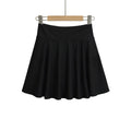Women's Solid A-Line Mini Skirt | Black, Blue, Apricot & Khaki