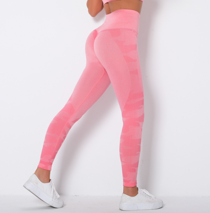 Women's Camo Seamless Yoga Leggings | High Waist, Squat-Proof