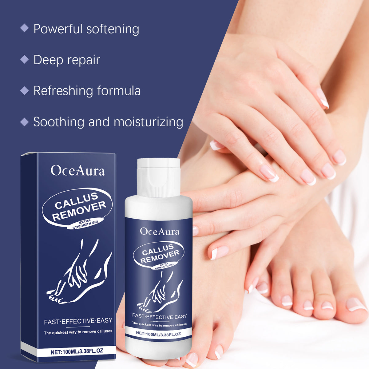Foot Exfoliating Gel | Lemon & Aloe Vera, Moisturizing Foot Care