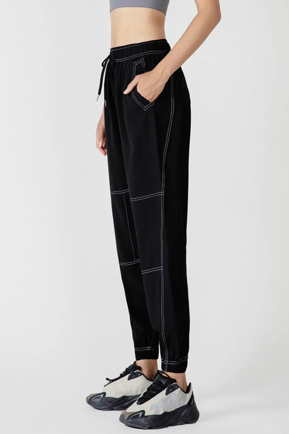 Women's Stretch Drawstring Joggers with Pockets | 4 Colors