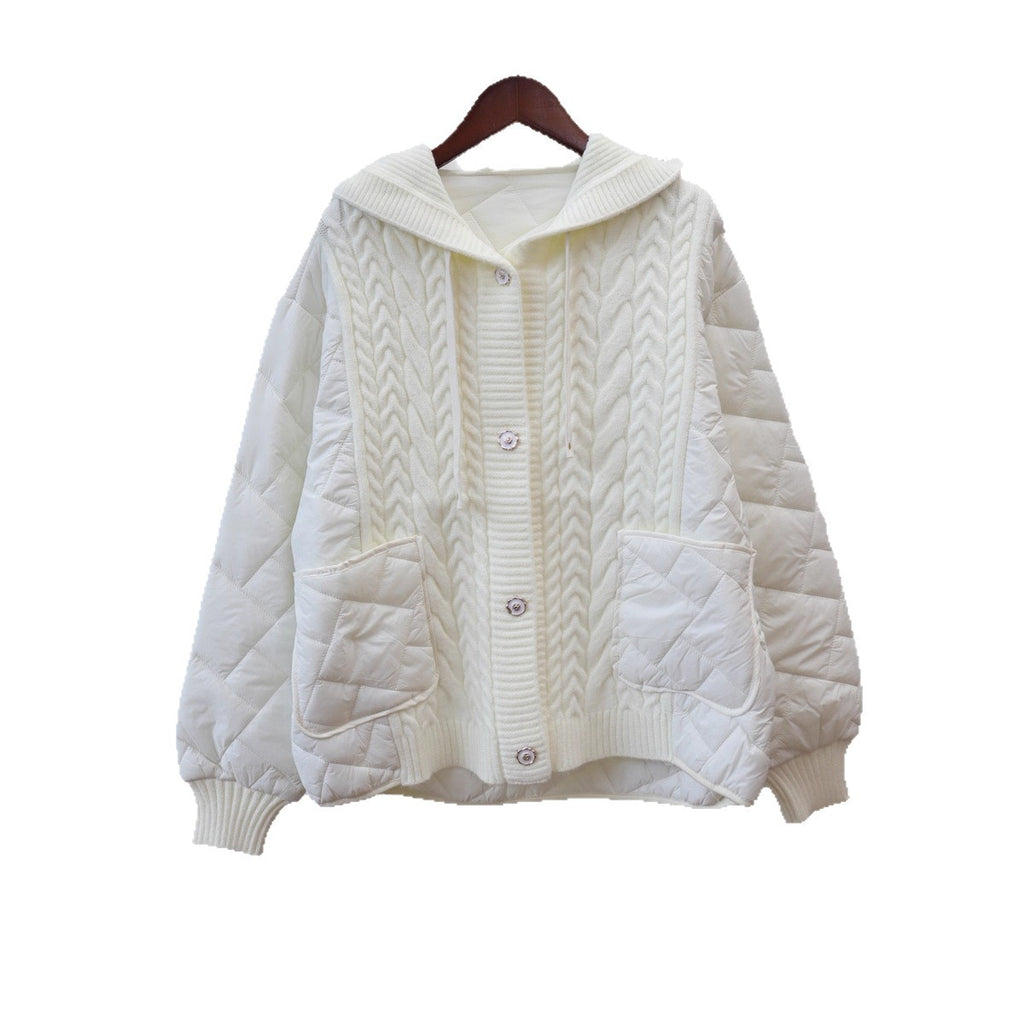 Women's Hooded Cardigan Jacket | Loose Fit, Off White, Brown, Black
