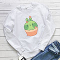 Women's Printed Crew Neck Pullover Hoodie | Cotton, Loose Fit, 8 Colors