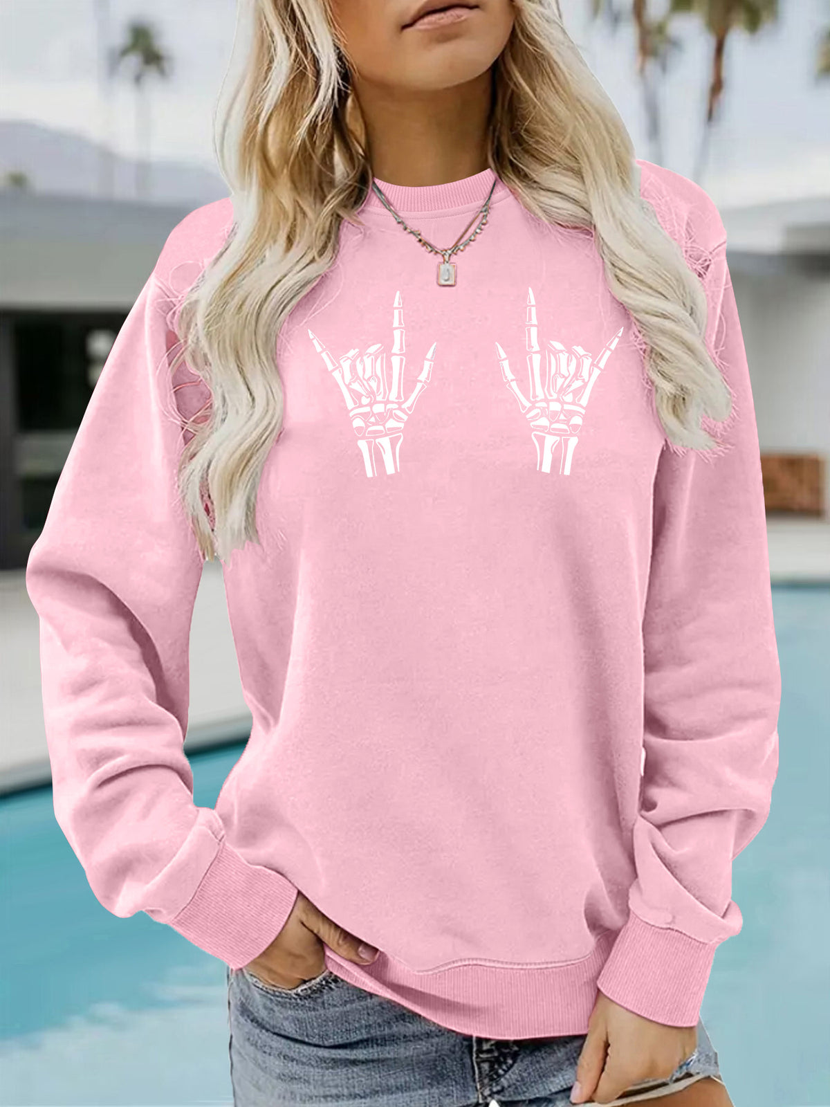 Women's Thick Fleece Print Sweatshirt | Lantern Sleeves, 7 Colors