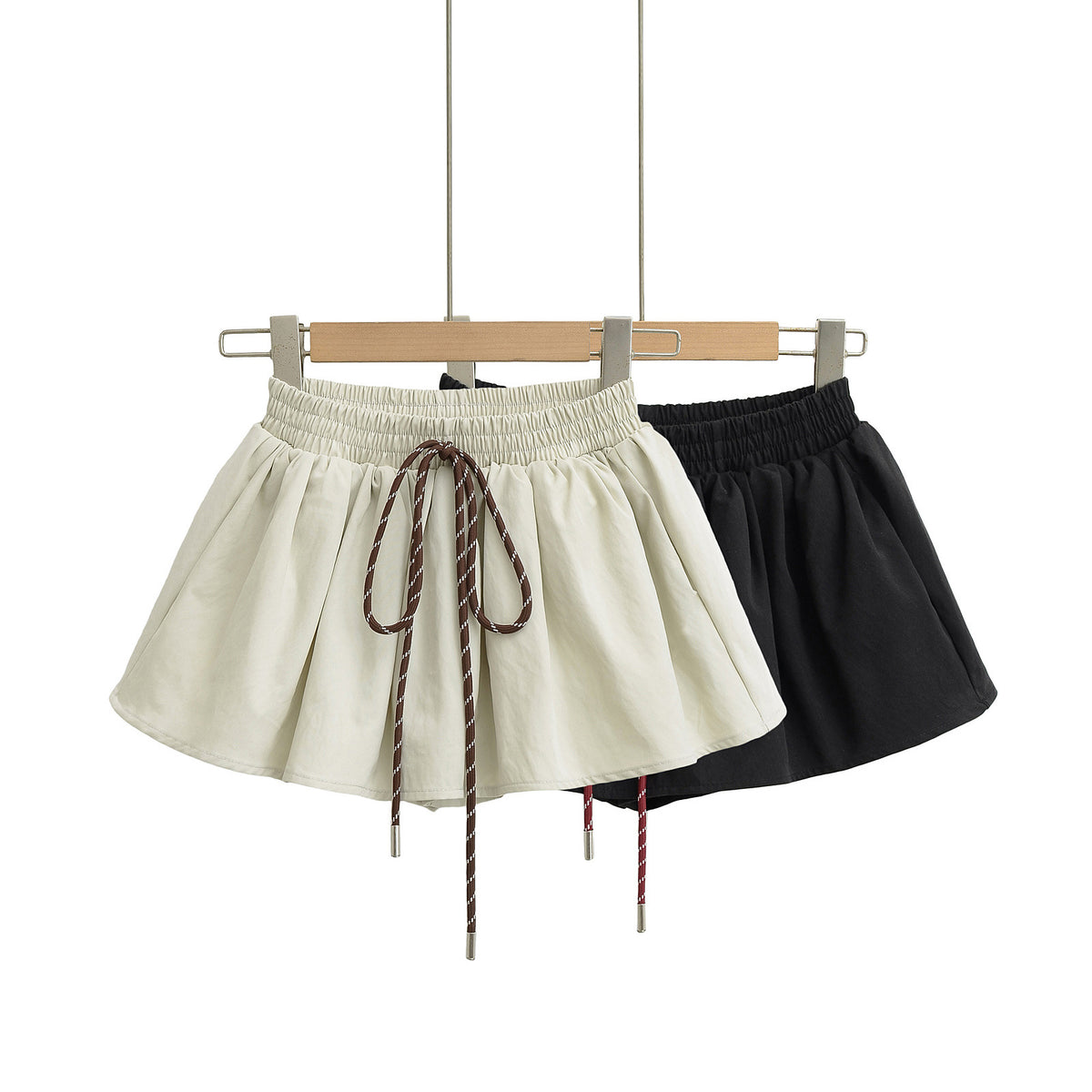 Women's Puffy Mini Skirt | Cotton Stretch, Ivory White or Black