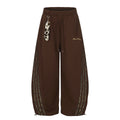 Women's Leopard Print Patchwork Cargo Pants | Cotton, Mid-Rise