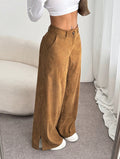 Women's Straight Wide Leg Pants | Polyester Spandex, 7 Colors