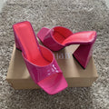Women's Peep Toe High Heel Slides | 10.5cm Heel, 3 Colors