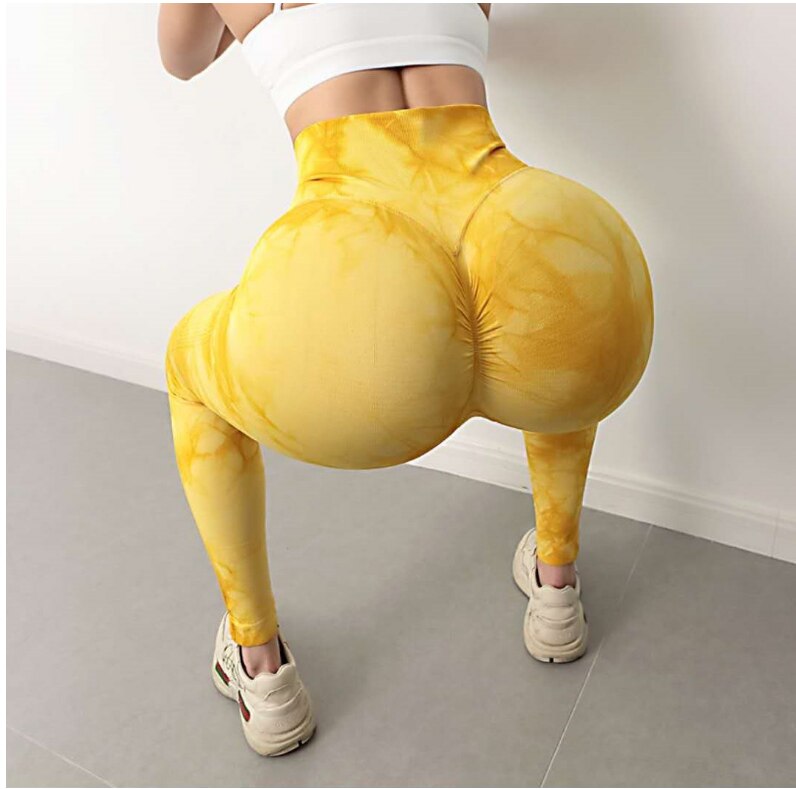 Women's Seamless Tie-Dye Yoga Leggings | High Waist, 4 Colors