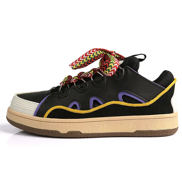 Women's Cow Suede Platform Sneakers | Leopard & 3 Colors