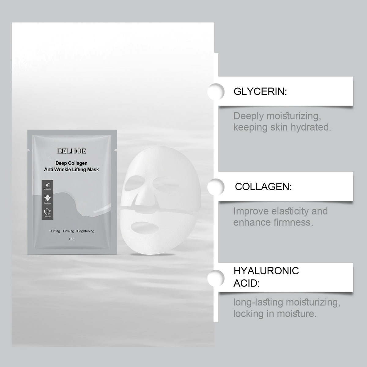 Collagen Hydrating Sheet Face Mask | Hyaluronic Acid & Niacinamide