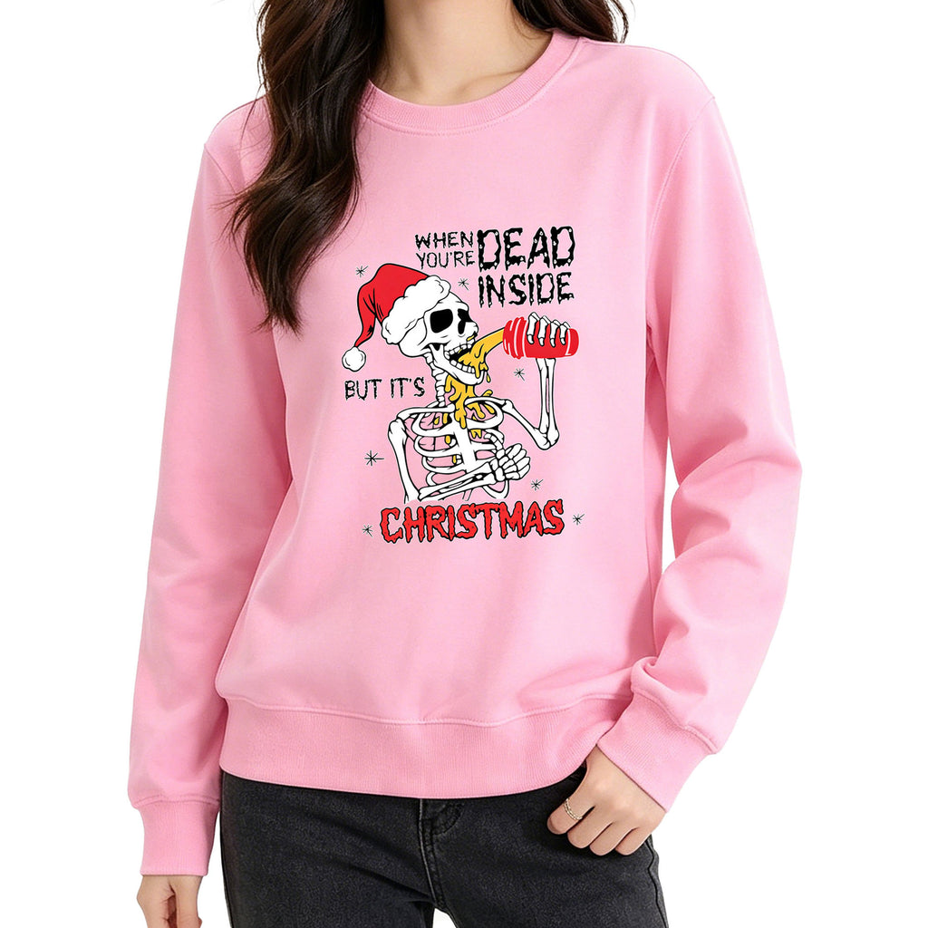 "When You're Dead Inside" Graphic Hoodie | Cotton Blend