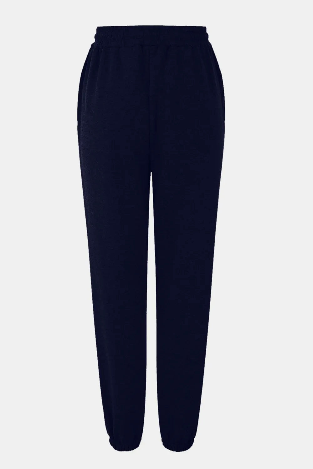 Women's High-Waist Drawstring Joggers | Pockets, Navy/Olive/Pink - Blue