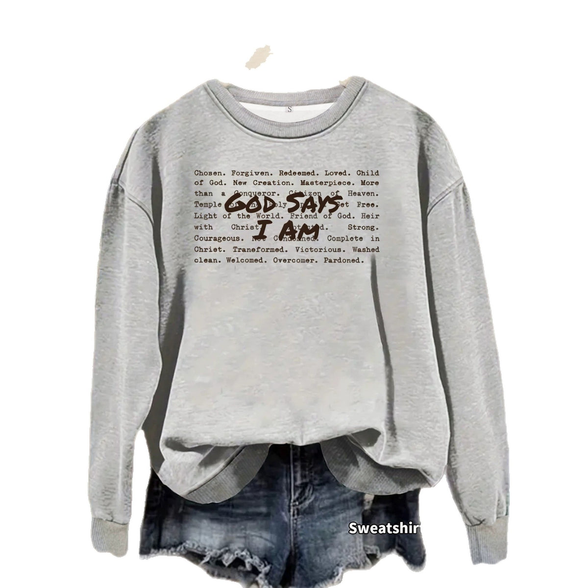 Women's Loose Print Hoodie | Round Neck, Lantern Sleeves, 7 Colors