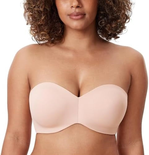 Women's Strapless Bra | Underwire, Seamless 3/4 Cup, 3 Colors - Apricot