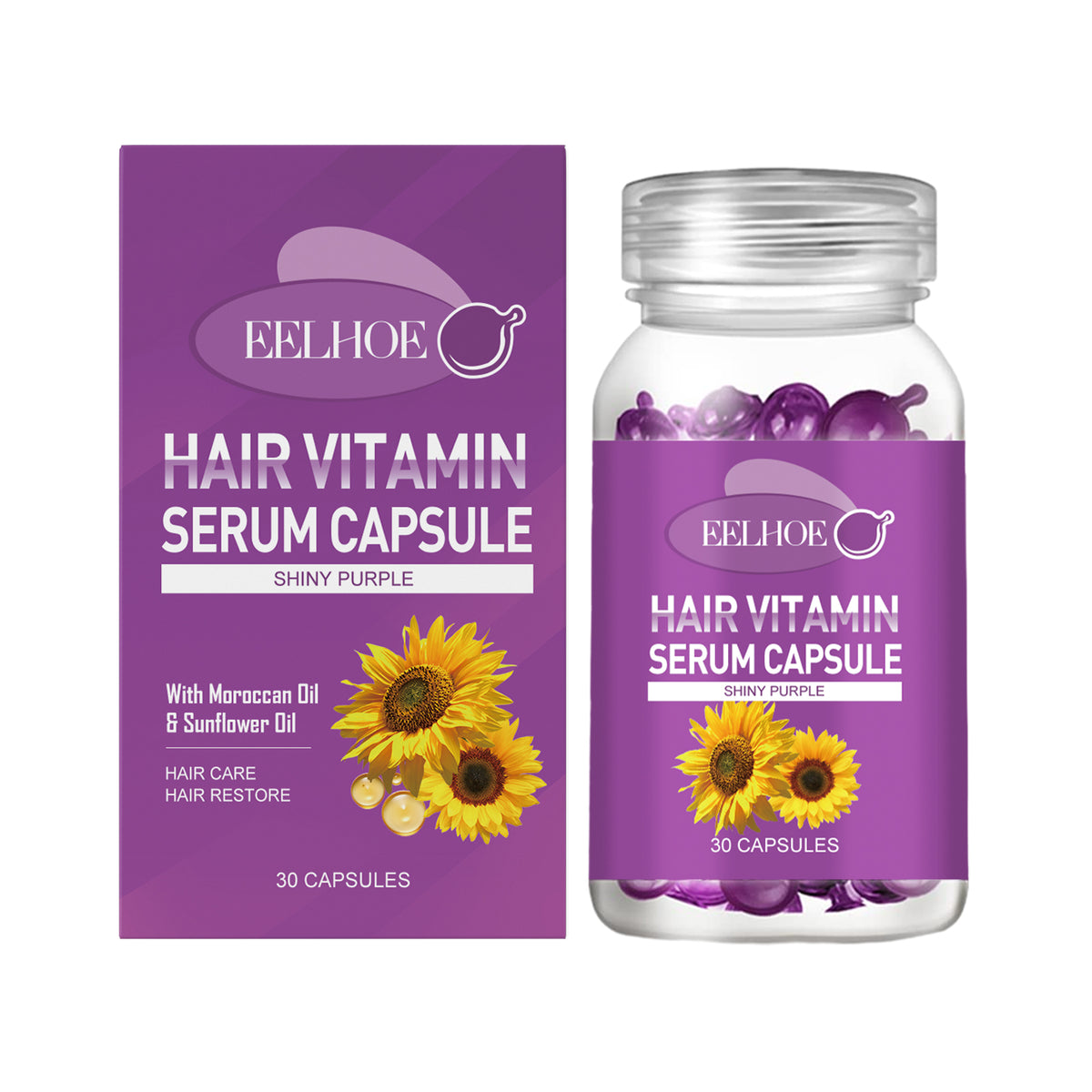 Hair Oil Capsules | Argan, Jojoba & Sunflower