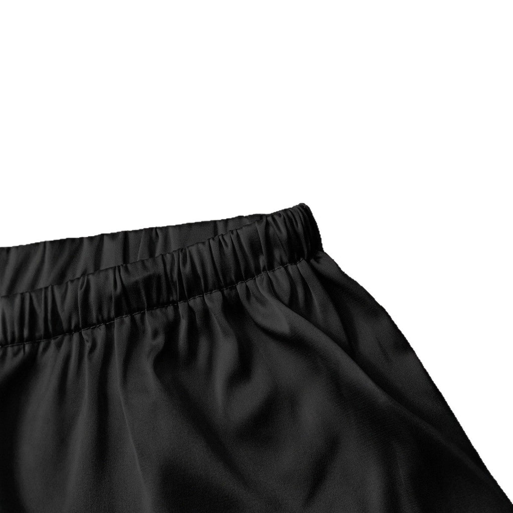 Women's Black Wide Leg Pants | Mid Waist, Polyester & Spandex