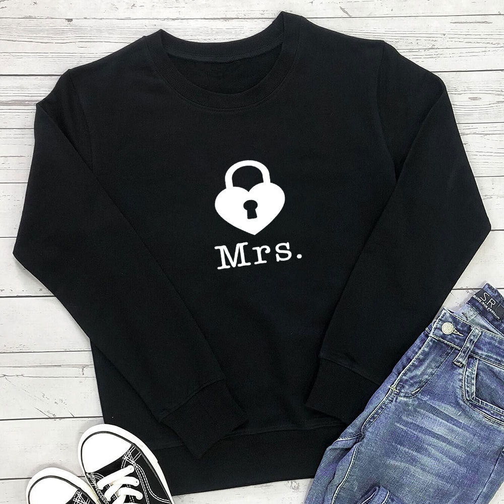 Women's Graphic Print Crew Neck Sweatshirt | Cotton, 7 Colors