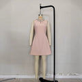 Women's Square Neck Sleeveless Mini Dress | Pink
