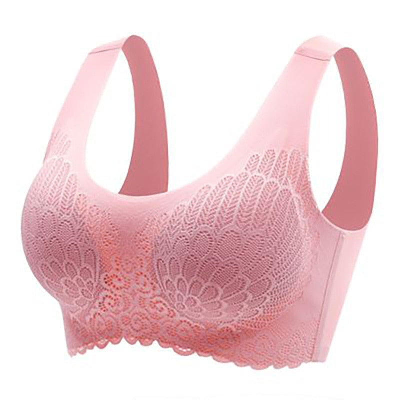 Women's Plus Size Seamless Lace Bralette | Padded, 6 Colors
