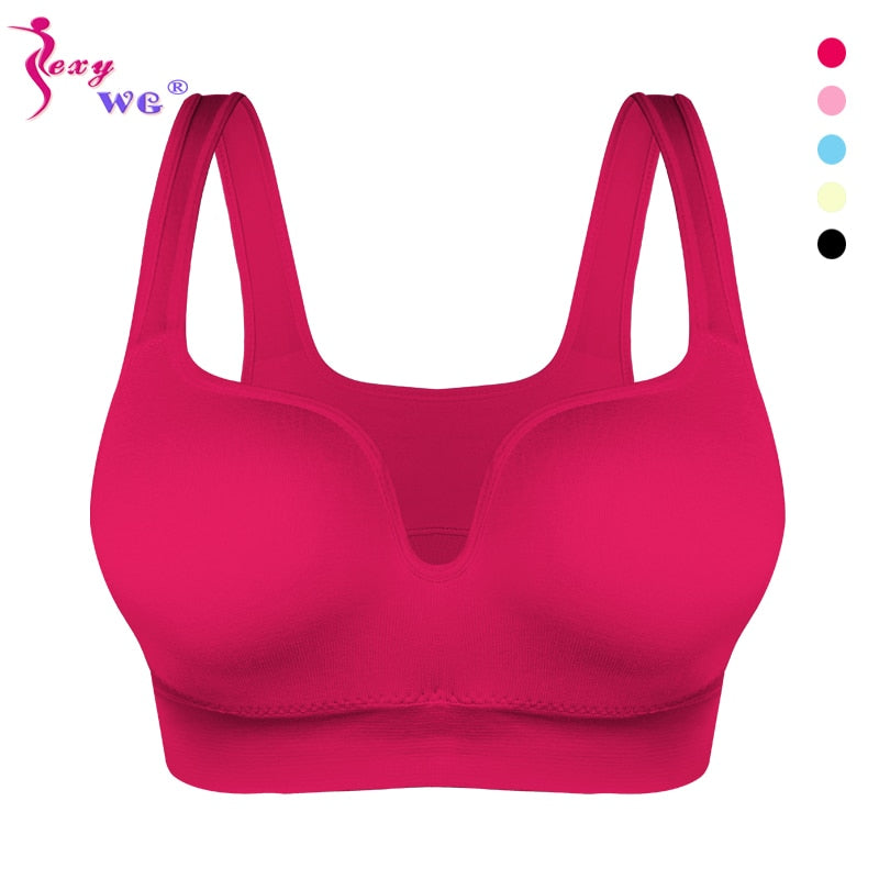 Women's Strappy Padded Sports Bra | Wireless Crop Top, 5 Colors