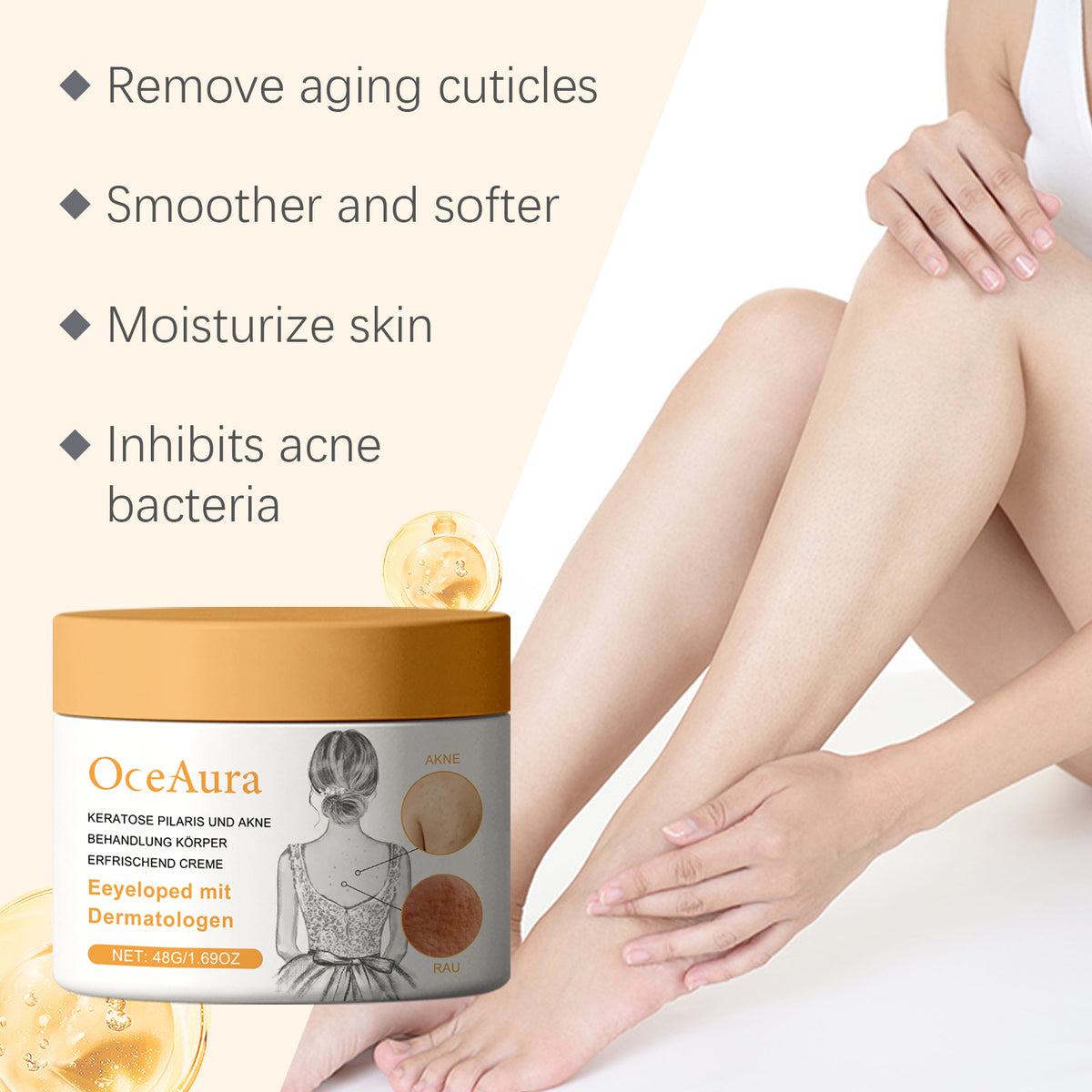 Exfoliating Body Cream | Lactic Acid, Vitamin E & Allantoin