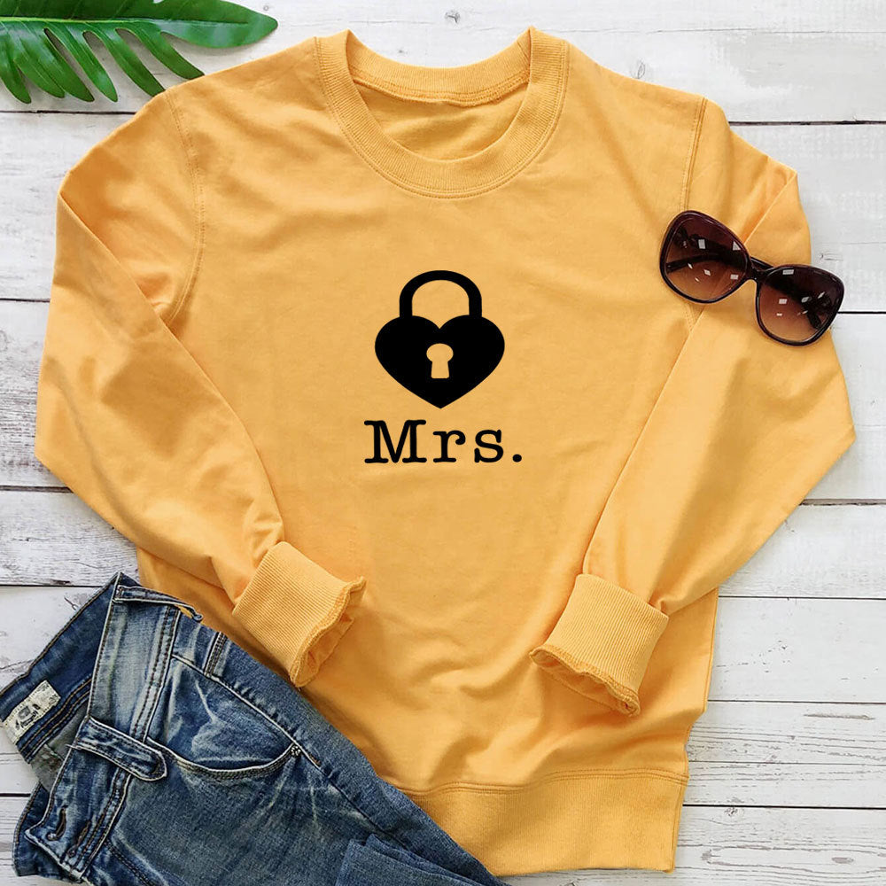 Women's Graphic Print Crew Neck Sweatshirt | Cotton, 7 Colors