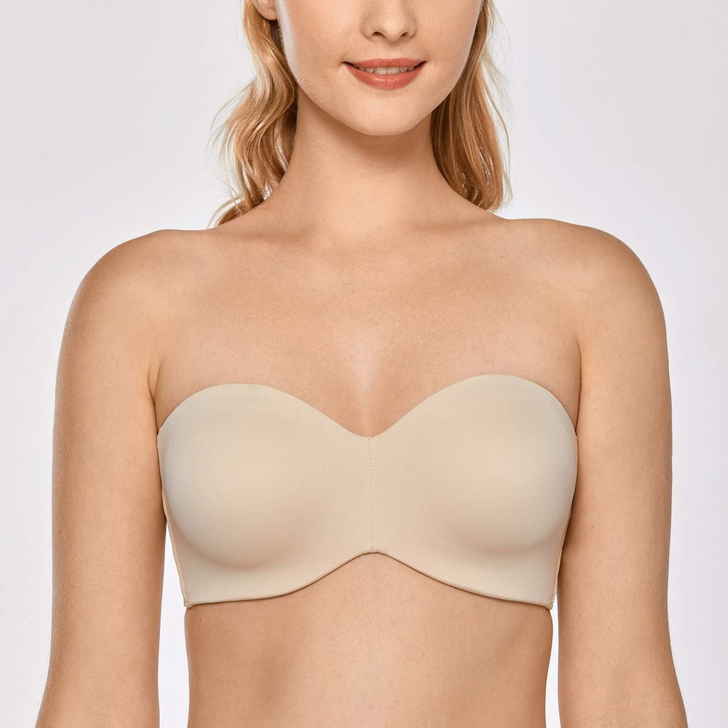 Women's Strapless Bra | Underwire, Seamless 3/4 Cup, 3 Colors - Nude