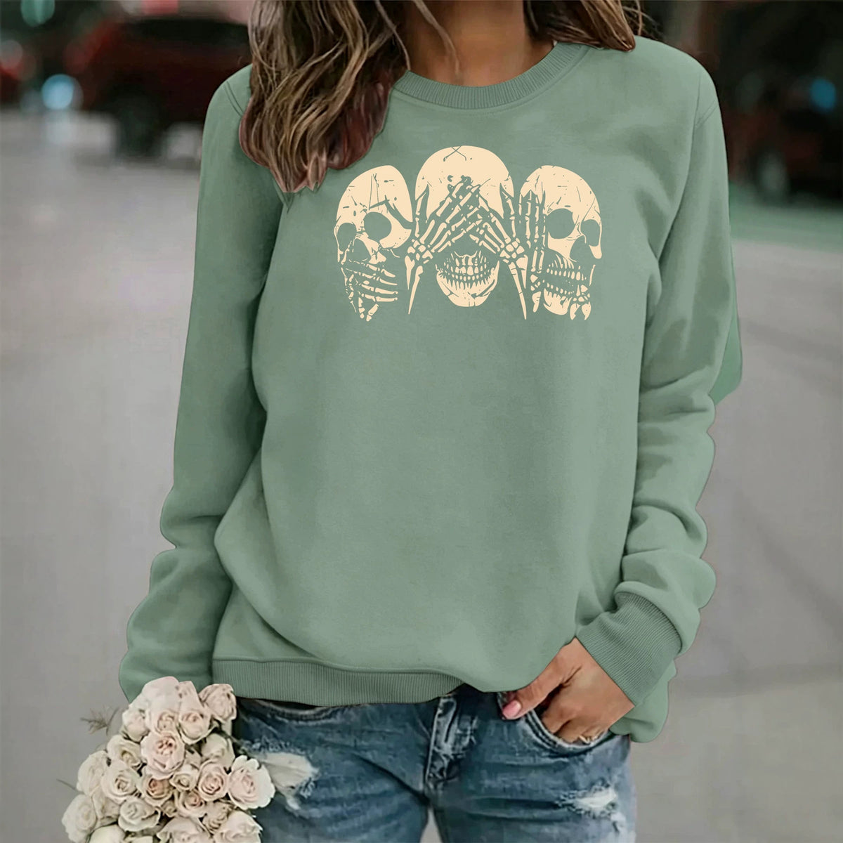 Women's Printed Fleece Pullover Hoodie | Commuter Casual