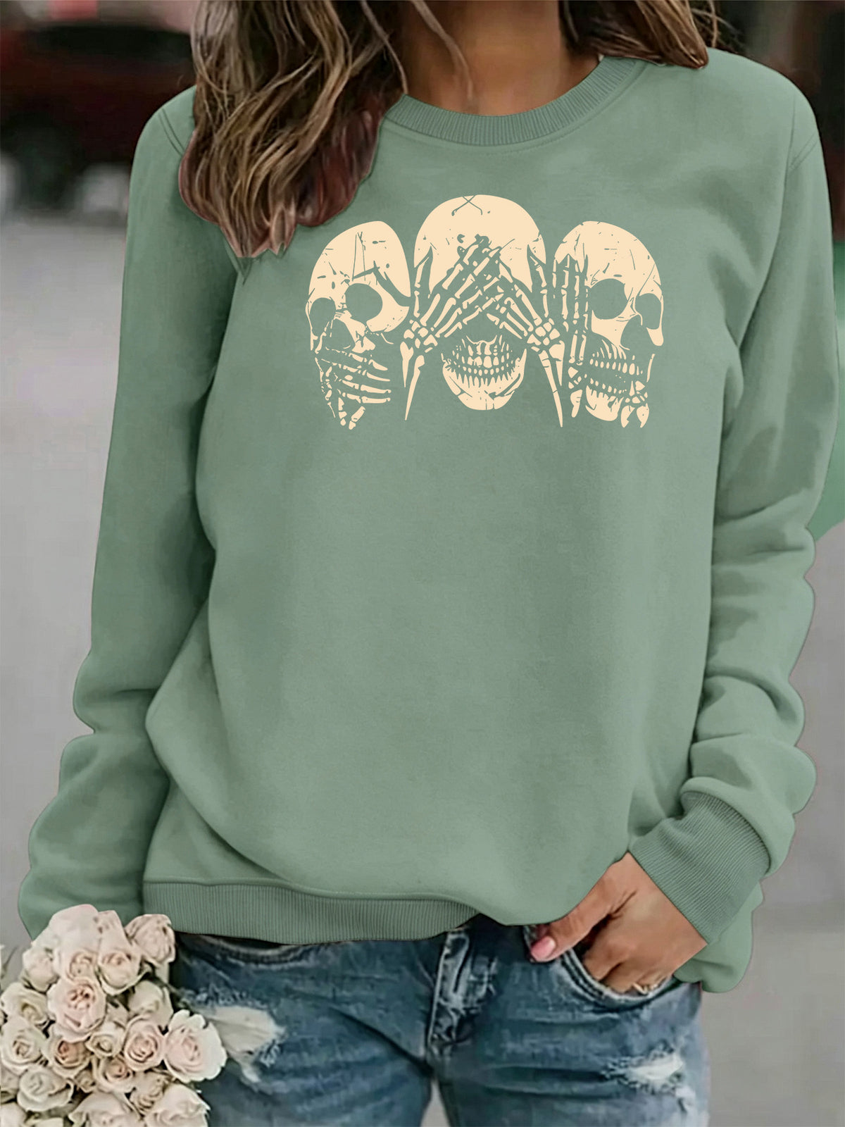 Women's Printed Fleece Pullover Hoodie | Commuter Casual