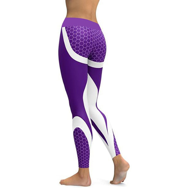 Women's High-Waist Printed Leggings | Mesh Pattern, 8 Colors