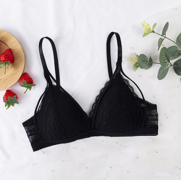Women's Floral Lace Deep V Bralette | Wire-Free Push-Up, 8 Colors
