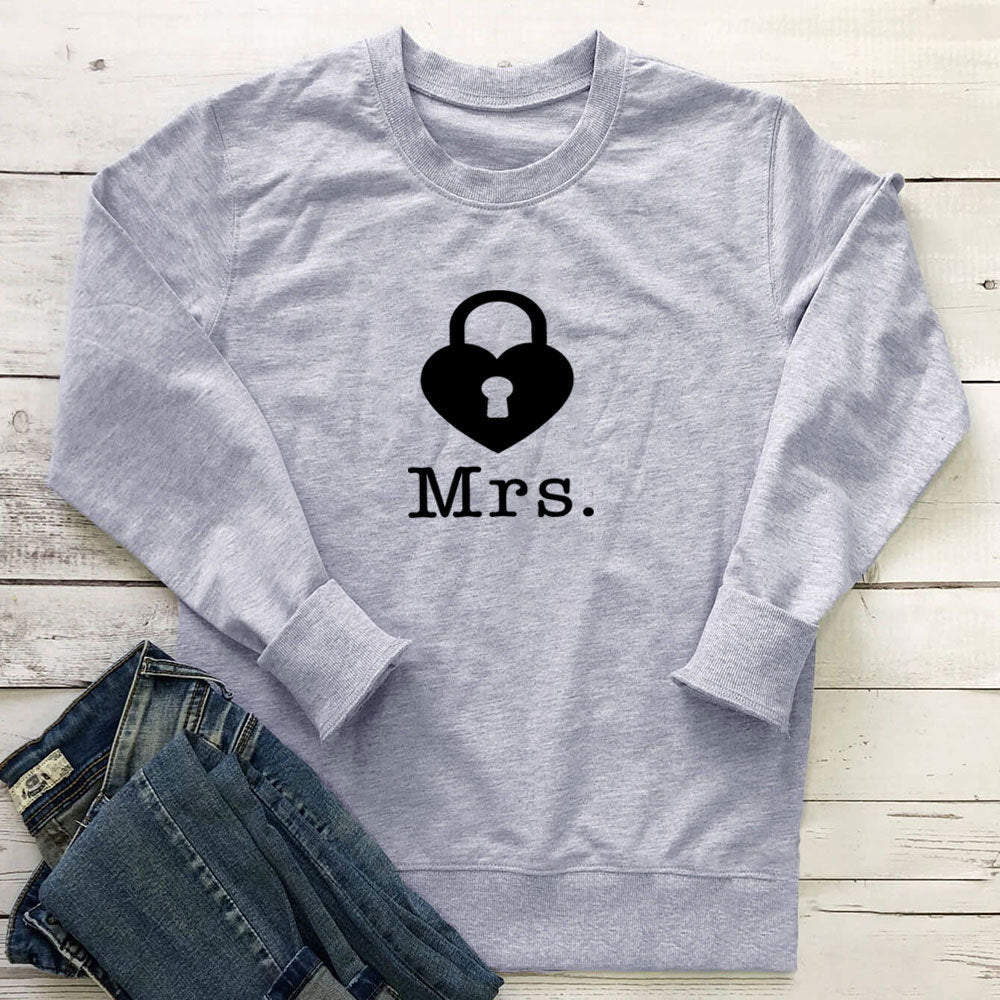 Women's Graphic Print Crew Neck Sweatshirt | Cotton, 7 Colors