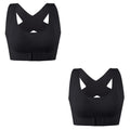 Women's Front-Closure Cross-Back Bralette | Wireless Push-Up Bra, 1 or 2 Pack - Skin