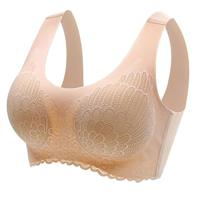 Women's Plus Size Seamless Lace Bralette | Padded, 6 Colors