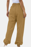Women's High-Waist Drawstring Joggers | Pockets, Navy/Olive/Pink - Dusty Pink