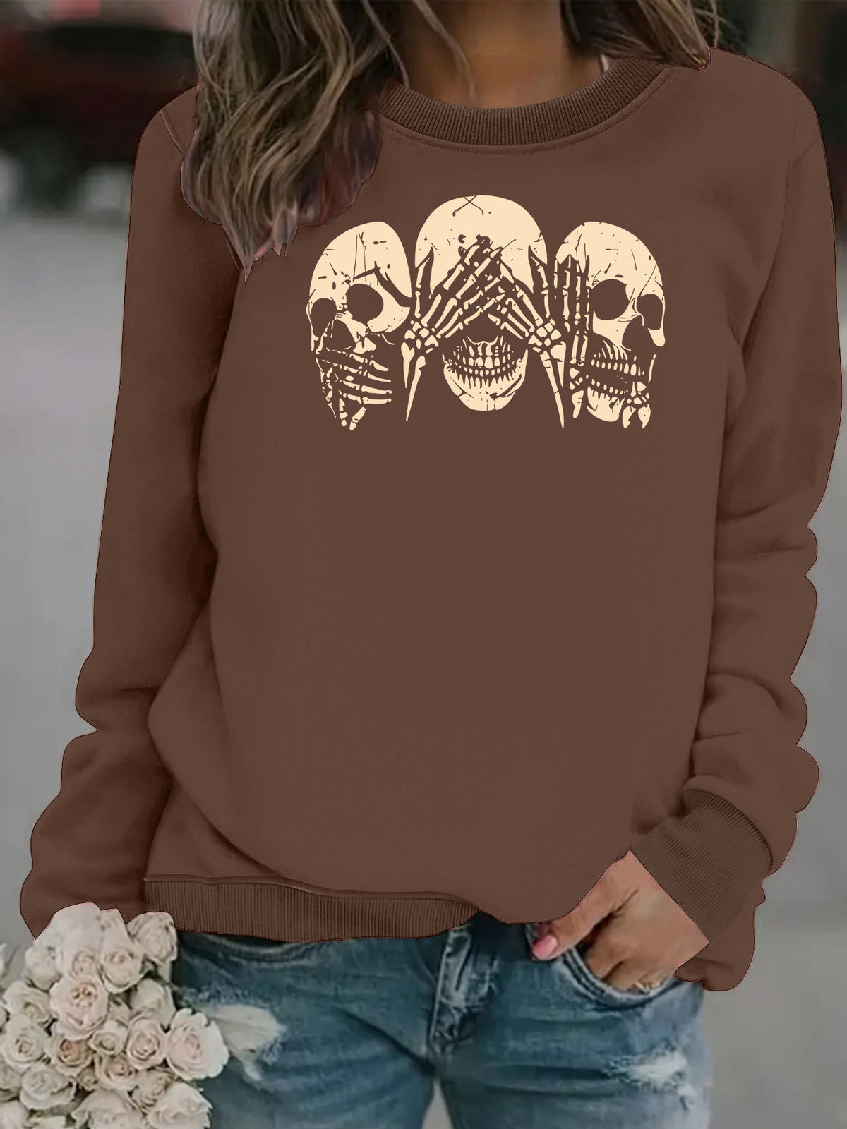 Women's Printed Fleece Pullover Hoodie | Commuter Casual