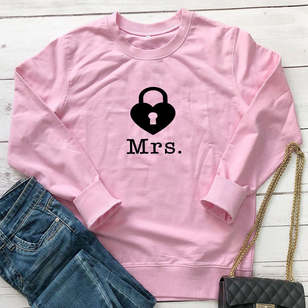 Women's Graphic Print Crew Neck Sweatshirt | Cotton, 7 Colors