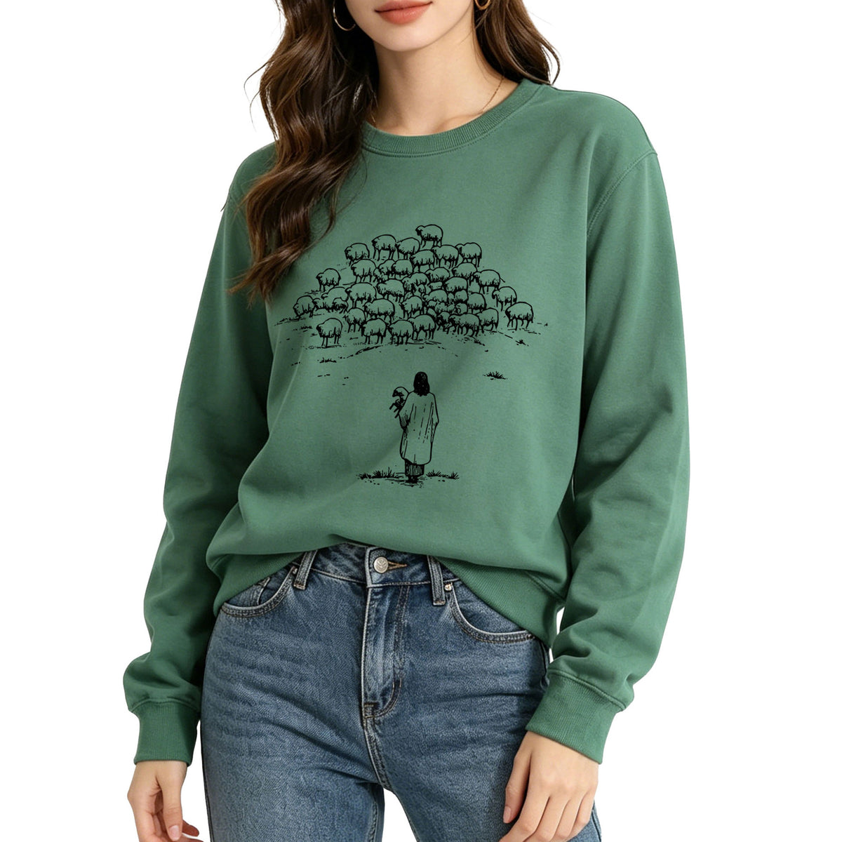 Women's Shepherd Print Hoodie | Cotton Blend, 10 Colors