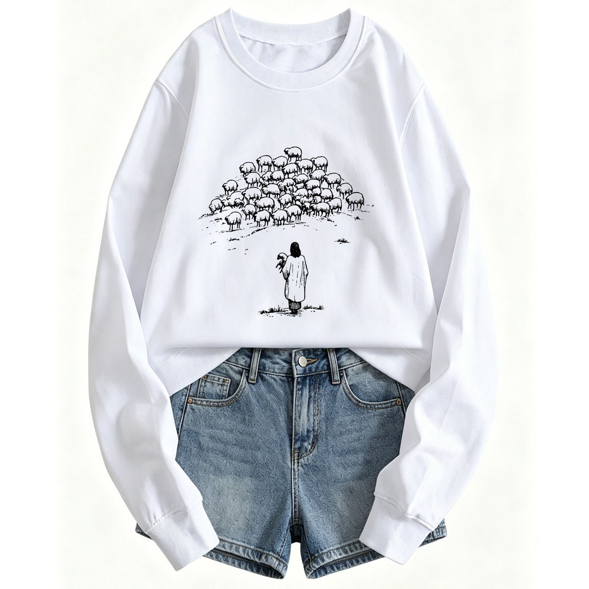 Women's Shepherd Print Hoodie | Cotton Blend, 10 Colors