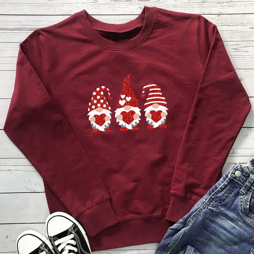 Women's Printed Crewneck Sweatshirt | Cotton, Loose Fit, 7 Colors