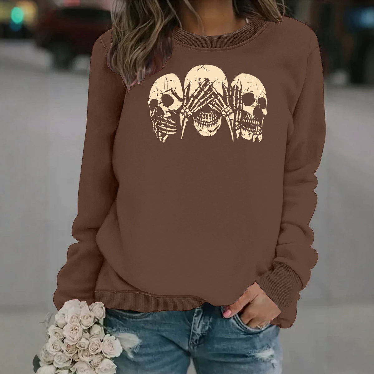 Women's Printed Fleece Pullover Hoodie | Commuter Casual