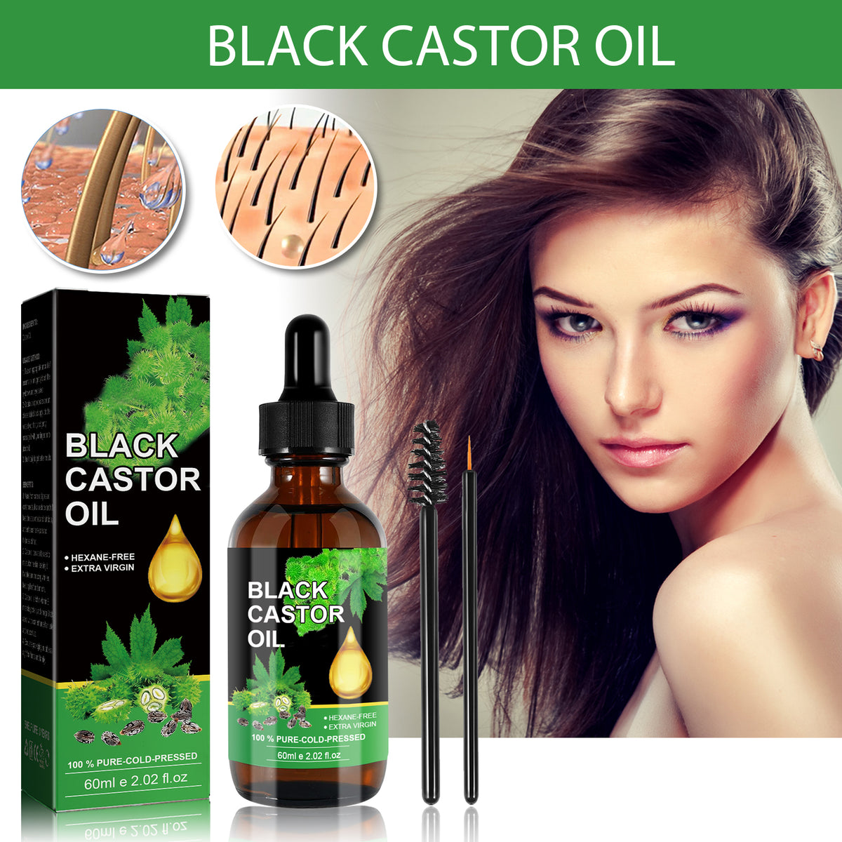 Castor Oil for Hair, Brows & Lashes | Nourishing Oil