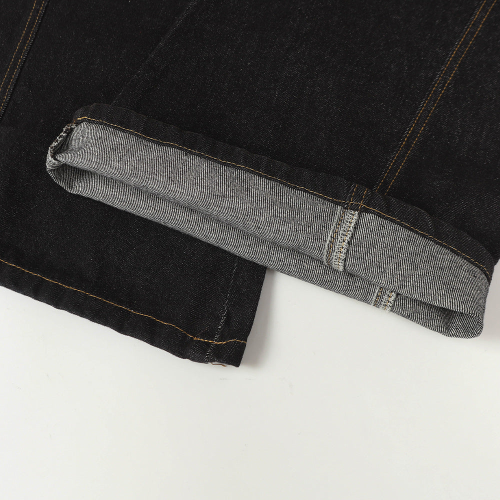 Women's Black Denim Wide Leg Jeans | Mid Waist, S–XXL