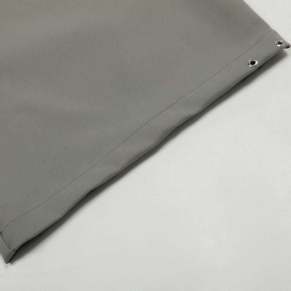 Women's Straight Wide Leg Pants | Polyester, Gray or Black