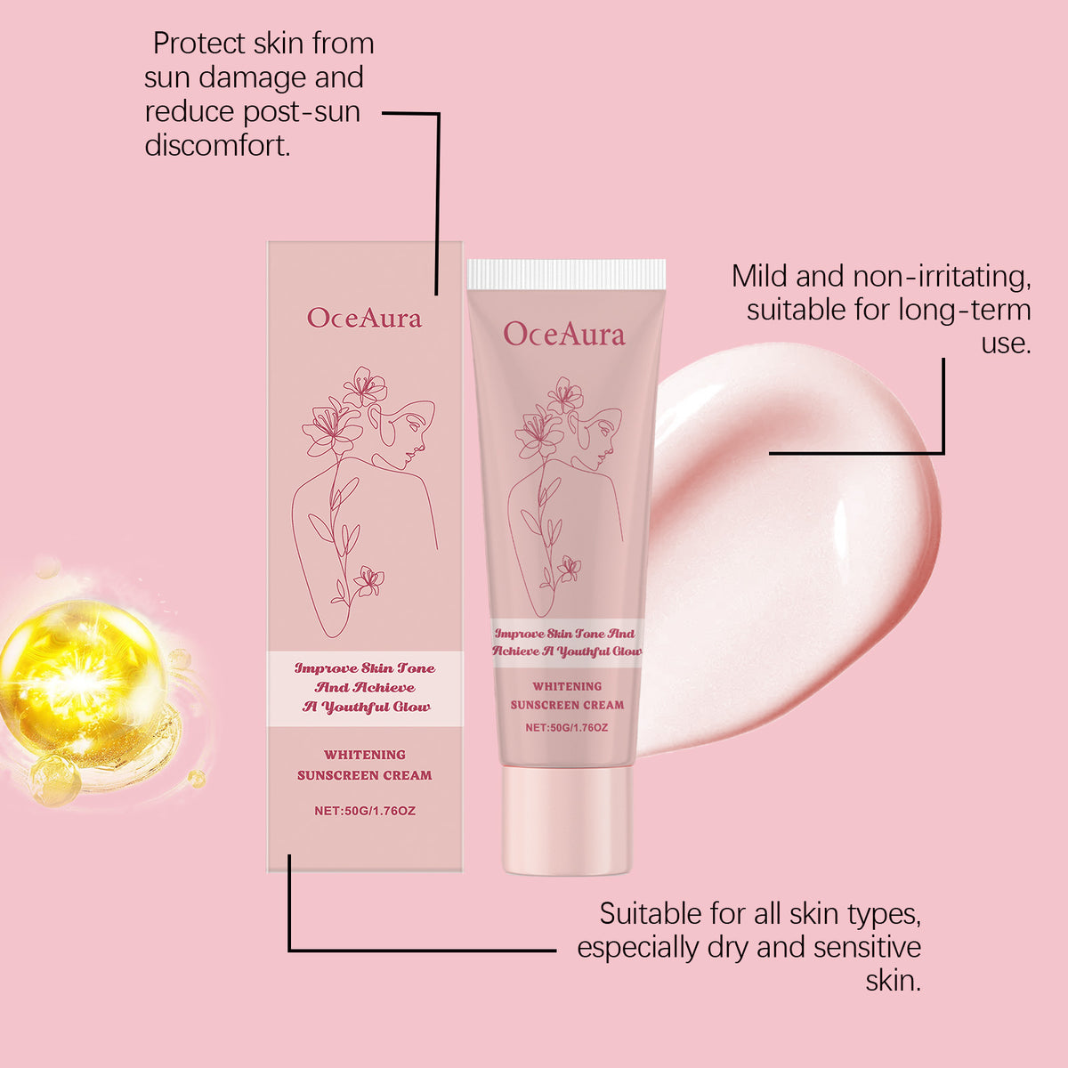 Face & Body Moisturizing Cream | Titanium Dioxide & Hyaluronic Acid